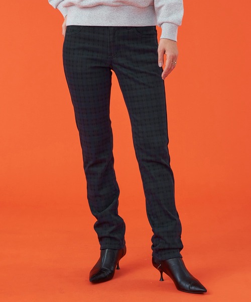 EDWIN(エドウィン)の「EDWIN LADIES 『裏起毛であったかい。』BODY FIREジャージーズスリムストレートデニムパンツ【エントリーモデル】【暖】(デニムパンツ・レディース・インディゴブルー/ダークインディゴブルー/チェック/ブラック/ブラウン・X-SMALL/SMALL/MEDIUM/LARGE)」の5枚目の写真