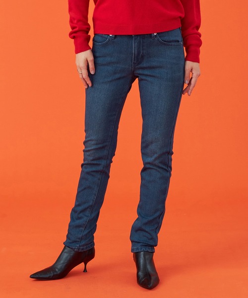 EDWIN(エドウィン)の「EDWIN LADIES 『裏起毛であったかい。』BODY FIREジャージーズスリムストレートデニムパンツ【エントリーモデル】【暖】(デニムパンツ・レディース・インディゴブルー/ダークインディゴブルー/チェック/ブラック/ブラウン・X-SMALL/SMALL/MEDIUM/LARGE)」の4枚目の写真
