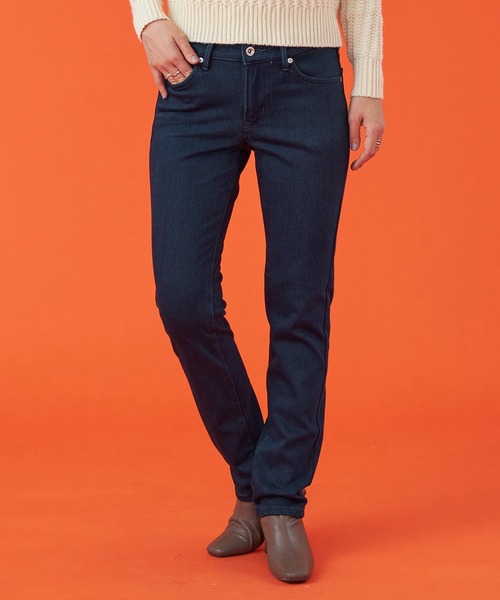 EDWIN(エドウィン)の「EDWIN LADIES 『裏起毛であったかい。』BODY FIREジャージーズスリムストレートデニムパンツ【エントリーモデル】【暖】(デニムパンツ・レディース・インディゴブルー/ダークインディゴブルー/チェック/ブラック/ブラウン・X-SMALL/SMALL/MEDIUM/LARGE)」の7枚目の写真