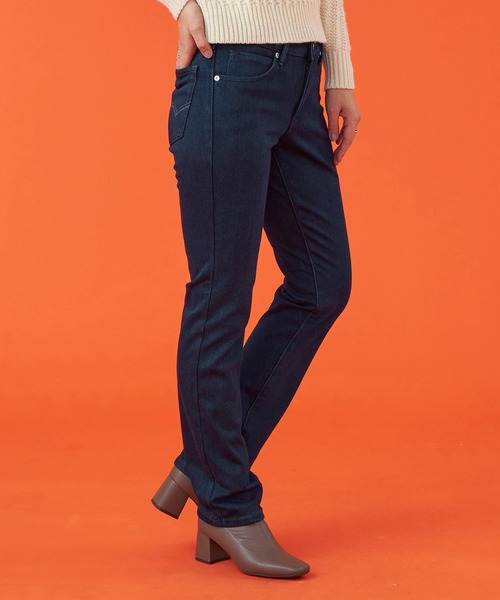 EDWIN(エドウィン)の「EDWIN LADIES 『裏起毛であったかい。』BODY FIREジャージーズスリムストレートデニムパンツ【エントリーモデル】【暖】(デニムパンツ・レディース・インディゴブルー/ダークインディゴブルー/チェック/ブラック/ブラウン・X-SMALL/SMALL/MEDIUM/LARGE)」の9枚目の写真