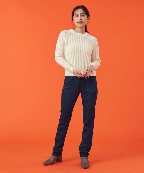 EDWIN(エドウィン)の「EDWIN LADIES 『裏起毛であったかい。』BODY FIREジャージーズスリムストレートデニムパンツ【エントリーモデル】【暖】(デニムパンツ・レディース・インディゴブルー/ダークインディゴブルー/チェック/ブラック/ブラウン・X-SMALL/SMALL/MEDIUM/LARGE)」の14枚目の写真