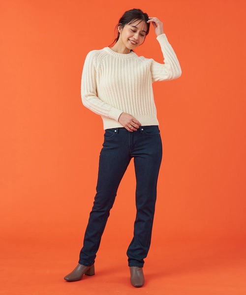 EDWIN(エドウィン)の「EDWIN LADIES 『裏起毛であったかい。』BODY FIREジャージーズスリムストレートデニムパンツ【エントリーモデル】【暖】(デニムパンツ・レディース・インディゴブルー/ダークインディゴブルー/チェック/ブラック/ブラウン・X-SMALL/SMALL/MEDIUM/LARGE)」の15枚目の写真