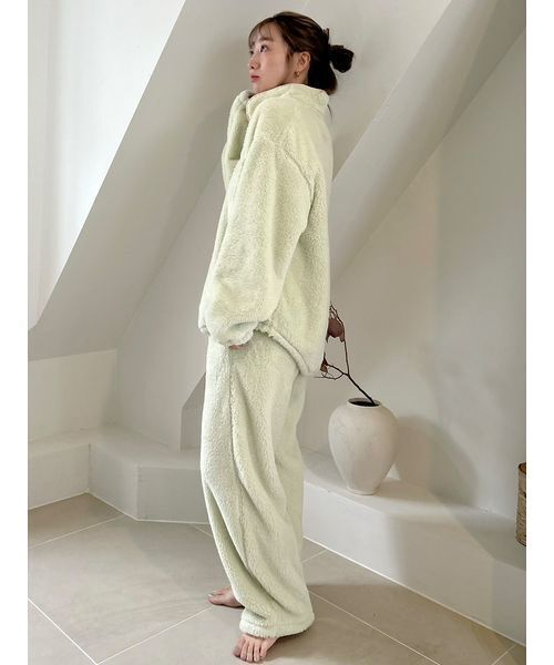 セール】ボアフリースハーフジップトップス（ルームウェア/パジャマ