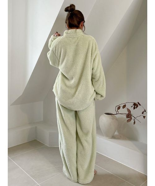 セール】ボアフリースハーフジップトップス（ルームウェア/パジャマ