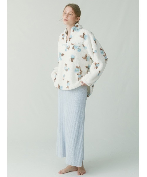 セール】ボアフリースハーフジップトップス（ルームウェア/パジャマ