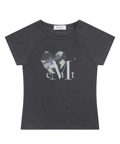MUCENT(ムセント)の「キャニオンハートカモ半袖Tシャツ 男女共用 (4カラー)(Tシャツ/カットソー・レディース・チャコール/ブラック系/ホワイト/カーキ/ブラック/ホワイト系・XS/M/L)」の5枚目の写真