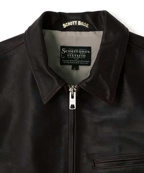 Schott(ショット)の「Schott/ショット/SPECIAL LEATHER TRACKER JACKET/スペシャル レザー トラッカージャケット(ライダースジャケット・メンズ・ブラック・36/38/40/42)」の18枚目の写真