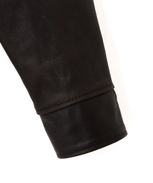 Schott(ショット)の「Schott/ショット/SPECIAL LEATHER TRACKER JACKET/スペシャル レザー トラッカージャケット(ライダースジャケット・メンズ・ブラック・36/38/40/42)」の6枚目の写真