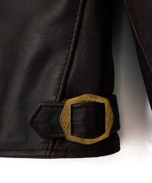 Schott(ショット)の「Schott/ショット/SPECIAL LEATHER TRACKER JACKET/スペシャル レザー トラッカージャケット(ライダースジャケット・メンズ・ブラック・36/38/40/42)」の9枚目の写真