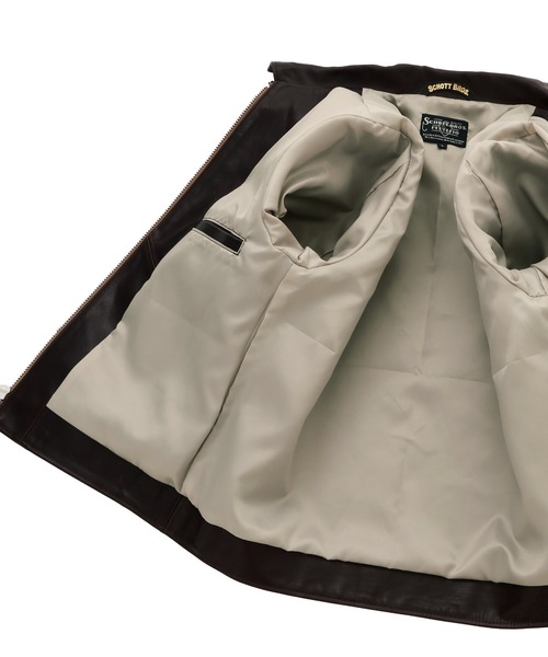 Schott(ショット)の「Schott/ショット/SPECIAL LEATHER TRACKER JACKET/スペシャル レザー トラッカージャケット(ライダースジャケット・メンズ・ブラック・36/38/40/42)」の10枚目の写真
