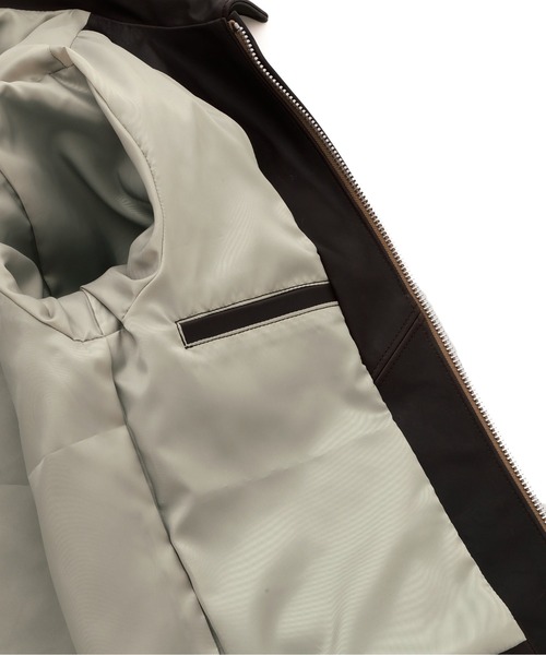 Schott(ショット)の「Schott/ショット/SPECIAL LEATHER TRACKER JACKET/スペシャル レザー トラッカージャケット(ライダースジャケット・メンズ・ブラック・36/38/40/42)」の11枚目の写真