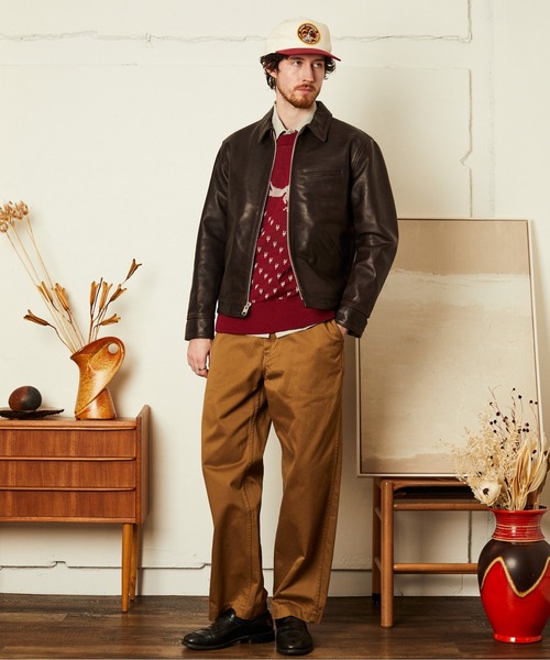 Schott/ショット/SPECIAL LEATHER TRACKER JACKET/スペシャル レザー