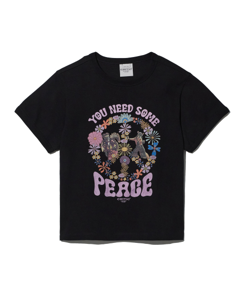 CRITIC（クリティック）の「YOU NEED SOME PEACE T-SHIRTS(FOR WOMAN) BLACK（Tシャツ/カットソー・レディース・その他・FREE）」の2枚目の写真