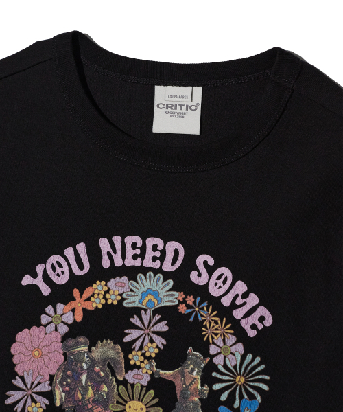 CRITIC（クリティック）の「YOU NEED SOME PEACE T-SHIRTS(FOR WOMAN) BLACK（Tシャツ/カットソー・レディース・その他・FREE）」の4枚目の写真