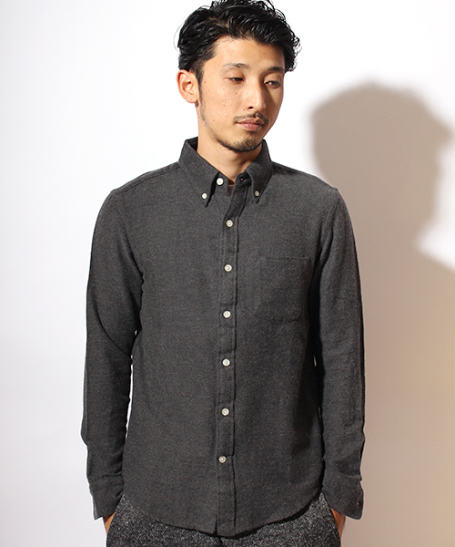 CIAOPANIC TYPY（チャオパニックティピー）の「【全１１柄】起毛ツイルボタンダウンシャツ（シャツ/ブラウス・メンズ・グレー/ブルー/ネイビー/ホワイト・LARGE/MEDIUM/SMALL）」の3枚目の写真