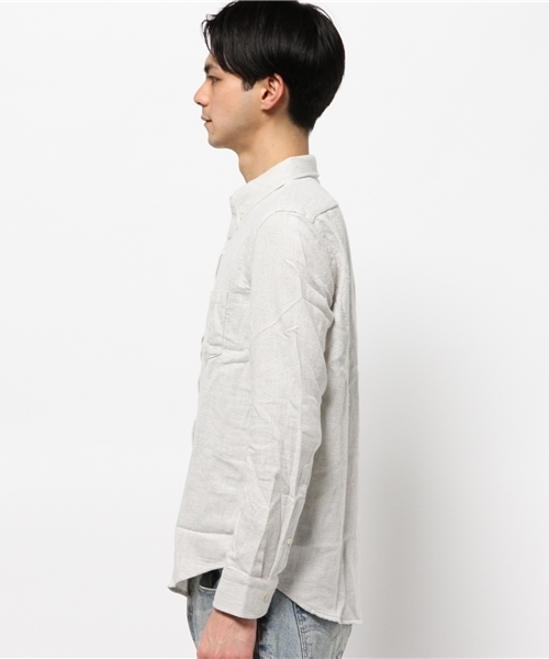 CIAOPANIC TYPY（チャオパニックティピー）の「【全１１柄】起毛ツイルボタンダウンシャツ（シャツ/ブラウス・メンズ・グレー/ブルー/ネイビー/ホワイト・LARGE/MEDIUM/SMALL）」の5枚目の写真