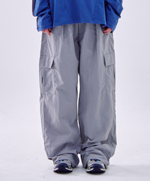 SOME PLACE（サムプレイス）の「ポケットカーゴナイロンツーウェイストリングバンディングパンツ[グレー]（スウェットパンツ）」