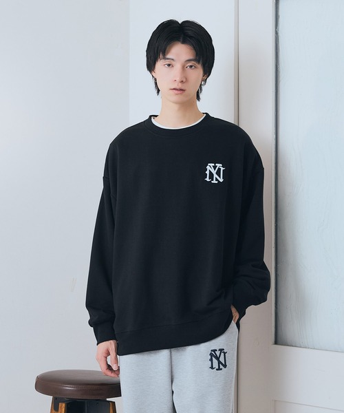 SAVIER(サビアー)の「【SAVIER:サビアー】【同デザインの商品とセットアップ可能】NY ロゴ刺繍 ルーズスウェット バルーンスリーブ 立体ロゴ ユニセックス(スウェット・メンズ・杢グレー/ネイビー/ブラック・MEDIUM/LARGE)」の14枚目の写真
