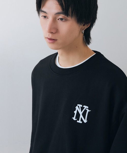 SAVIER(サビアー)の「【SAVIER:サビアー】【同デザインの商品とセットアップ可能】NY ロゴ刺繍 ルーズスウェット バルーンスリーブ 立体ロゴ ユニセックス(スウェット・メンズ・杢グレー/ネイビー/ブラック・MEDIUM/LARGE)」の16枚目の写真