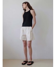 Halter linen sleeveless (black)