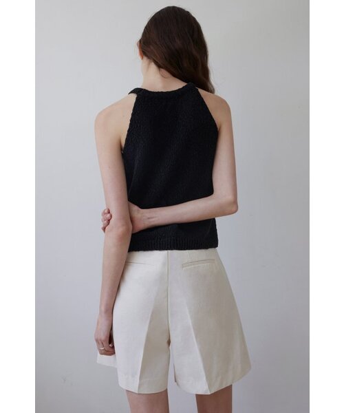 ANDNEEDS（アンドニーズ）の「Halter linen sleeveless (black)（Tシャツ/カットソー・レディース・その他・FREE）」の4枚目の写真