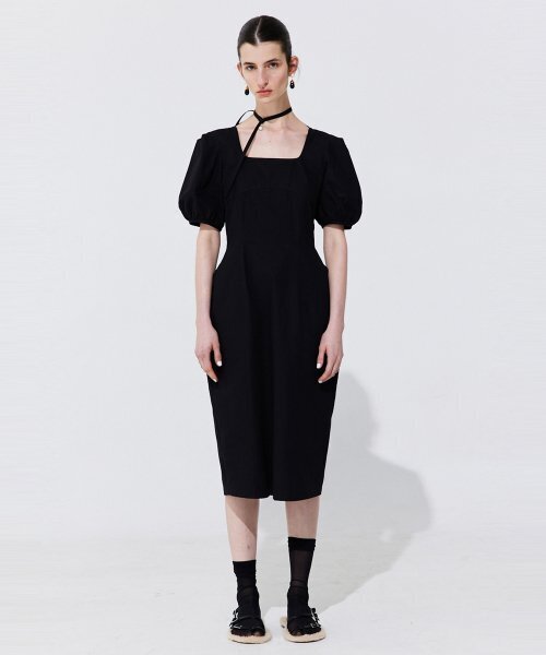 WNDERKAMMER(ブンダーカンマー)の「パールバルーンラインドレス_ブラック(ワンピース・レディース・その他・MEDIUM/SMALL)」の1枚目の写真