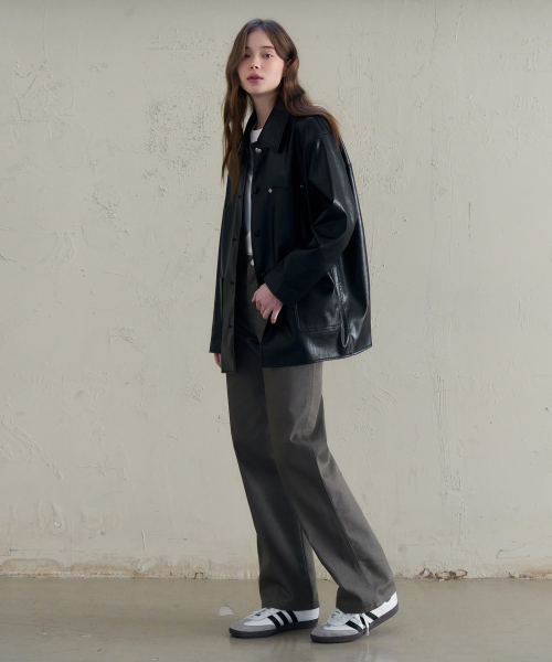 DRAWFIT WOMEN（ドローフィットウーマン）の「ボタンレザーハーフジャケット[BROWN]（ライダースジャケット・レディース・その他・SMALL/MEDIUM）」の13枚目の写真