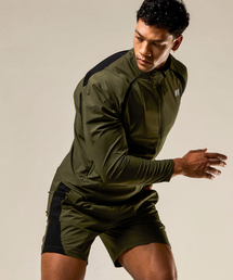 MUSCLE ARMED（マッスルアームド）の「アクティブハイブリッドジャケット [カーキ]（ジャージ）」