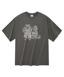 ハッピーポメラニアン 半袖Tシャツ グレー