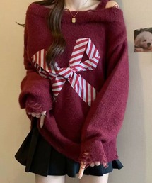 ♡【新品タグ付き】moripon ワンショルダー ニット 予約商品】「ワンショルダー ニット」に該当するファッション通販