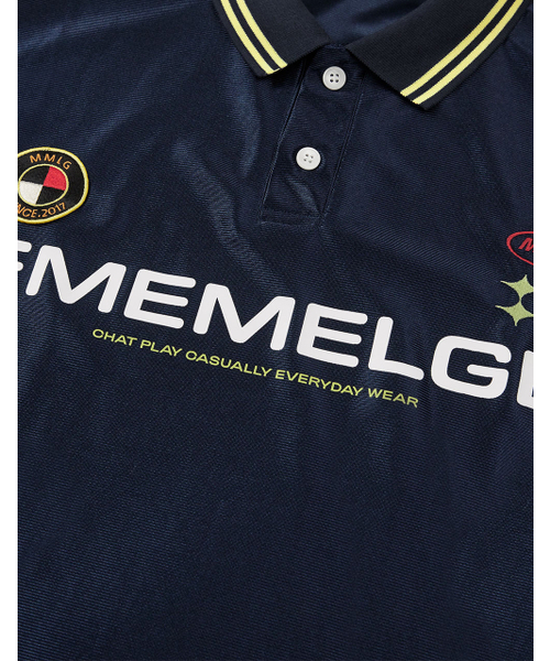 MMLG（エムエムエルジー）の「[Mmlg] EM FOOTBALL JERSEY SHIRT (NAVY)（ポロシャツ・レディース・その他・SMALL/MEDIUM/LARGE/X-LARGE）」の4枚目の写真