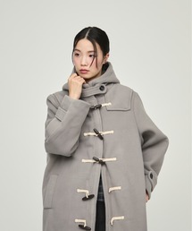 レディースのダッフルコート（グレー/灰色系・フードなし