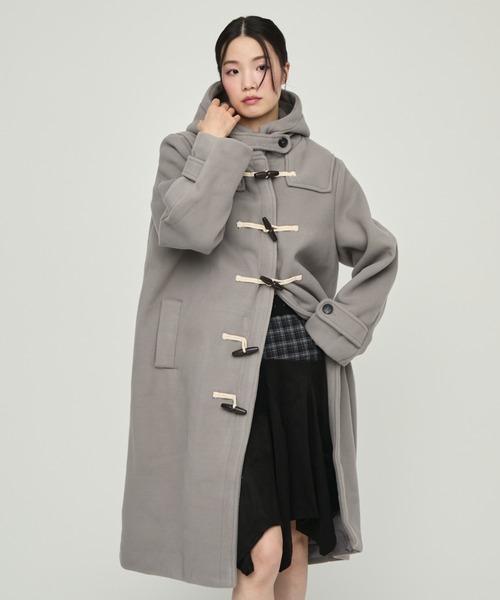 ボッテガ　ダッフルコート　グレー Monotone Double Fabric Hood Duffle Coat / モノトーン二重織フード