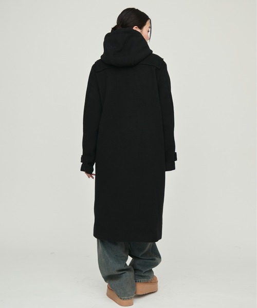 NUJOH(ヌゾ)の「Monotone Double Fabric Hood Duffle Coat / モノトーン二重織フードダッフルコート(ダッフルコート・レディース・グレー/ブラック・FREE)」の22枚目の写真