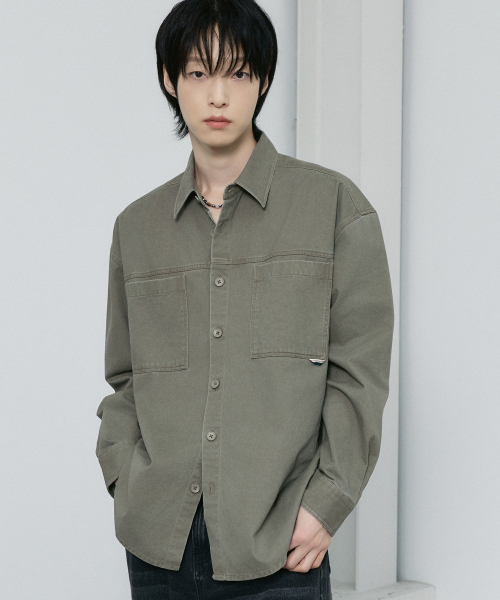LXT（エルエックスティー）の「コットンウォッシュドオーバーシャツジャケット[カーキ]（シャツ/ブラウス・メンズ・その他・MEDIUM/LARGE/X-LARGE/XX-LARGE）」の16枚目の写真
