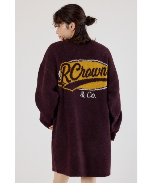 RODEO CROWNS WIDE BOWL(ロデオクラウンズワイドボウル)の「ロゴブークレニットワンピース(ワンピース・レディース・マジェンタ/チャコールグレー/ベージュ/アイボリー・FREE)」の4枚目の写真
