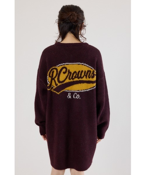 RODEO CROWNS WIDE BOWL(ロデオクラウンズワイドボウル)の「ロゴブークレニットワンピース(ワンピース・レディース・マジェンタ/チャコールグレー/ベージュ/アイボリー・FREE)」の5枚目の写真