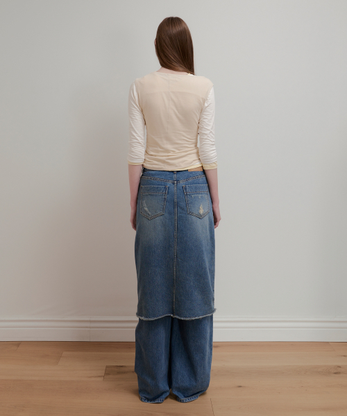 AOPT(アオプト)の「MODAL UNBALANCE SLEEVELESS TOP - LIGHT BEIGE(Tシャツ/カットソー・レディース・その他・SMALL/MEDIUM)」の4枚目の写真