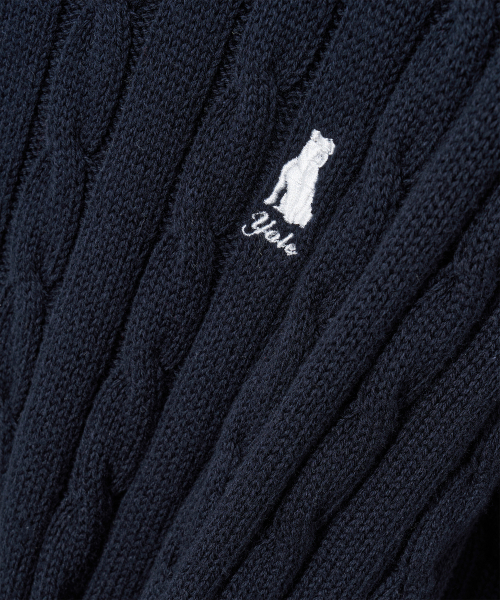 YALE（イェール）の「ケーブルニットフードジップアップ_ネイビー（ニット/セーター・レディース・その他・SMALL/MEDIUM/LARGE/X-LARGE）」の7枚目の写真