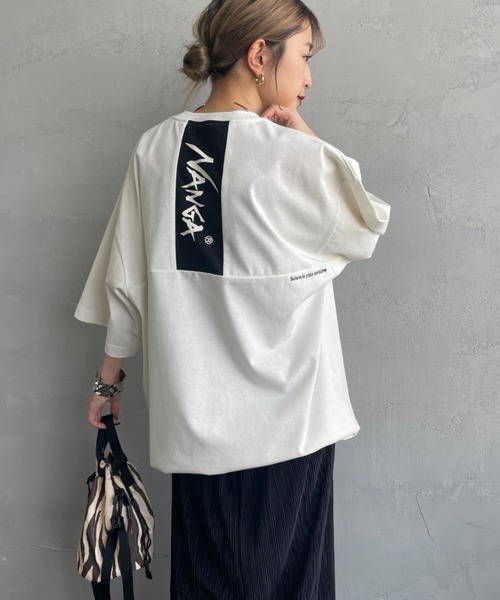 NANGA（ナンガ）の「【WEB先行予約】[NANGA/ナンガ] 別注 ルーズフィット メッシュ切替え ドローコードTシャツ（Tシャツ/カットソー・レディース・ホワイト/グレー/ブラック・L/M/S/XL）」の10枚目の写真