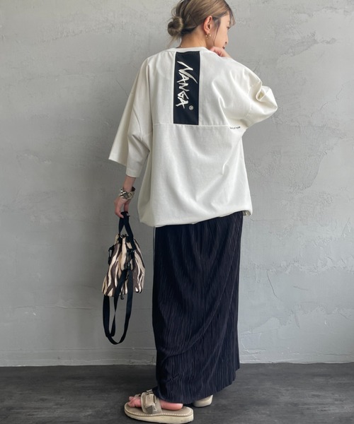 NANGA（ナンガ）の「【WEB先行予約】[NANGA/ナンガ] 別注 ルーズフィット メッシュ切替え ドローコードTシャツ（Tシャツ/カットソー・レディース・ホワイト/グレー/ブラック・L/M/S/XL）」の5枚目の写真