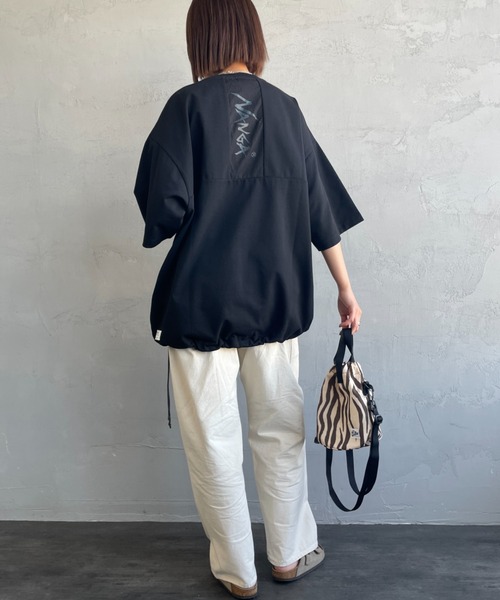 NANGA（ナンガ）の「【WEB先行予約】[NANGA/ナンガ] 別注 ルーズフィット メッシュ切替え ドローコードTシャツ（Tシャツ/カットソー・レディース・ホワイト/グレー/ブラック・L/M/S/XL）」の12枚目の写真