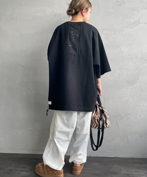 NANGA（ナンガ）の「[NANGA/ナンガ] 別注 ルーズフィット メッシュ切替え ドローコードTシャツ【追加】（Tシャツ/カットソー・レディース・ホワイト/グレー/ブラック・L/M/S/XL）」の20枚目の写真