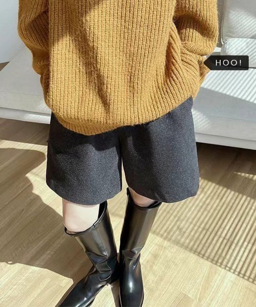 Flugge（フラッジー）の「ウールライクハーフパンツ（その他パンツ・レディース・ベージュ/ブラック・LARGE/MEDIUM）」の3枚目の写真