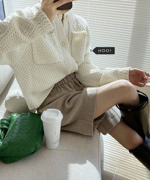 Flugge（フラッジー）の「ウールライクハーフパンツ（その他パンツ・レディース・ベージュ/ブラック・LARGE/MEDIUM）」の5枚目の写真