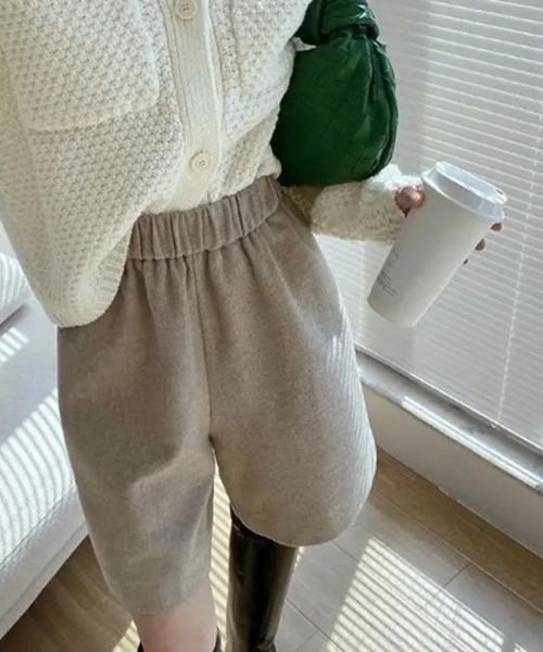 Flugge（フラッジー）の「ウールライクハーフパンツ（その他パンツ・レディース・ベージュ/ブラック・LARGE/MEDIUM）」の6枚目の写真