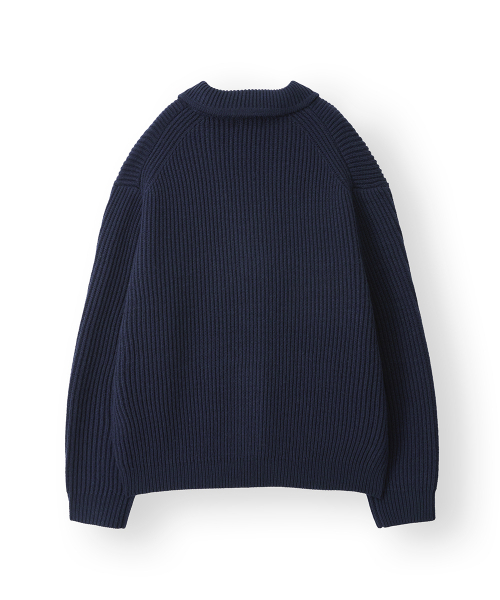 HOOVES（フーブス）の「ヘビー ニジュ ウール カラー カーディガン [ネイビー]（カーディガン/ボレロ・メンズ・その他・LARGE/MEDIUM/X-LARGE）」の8枚目の写真