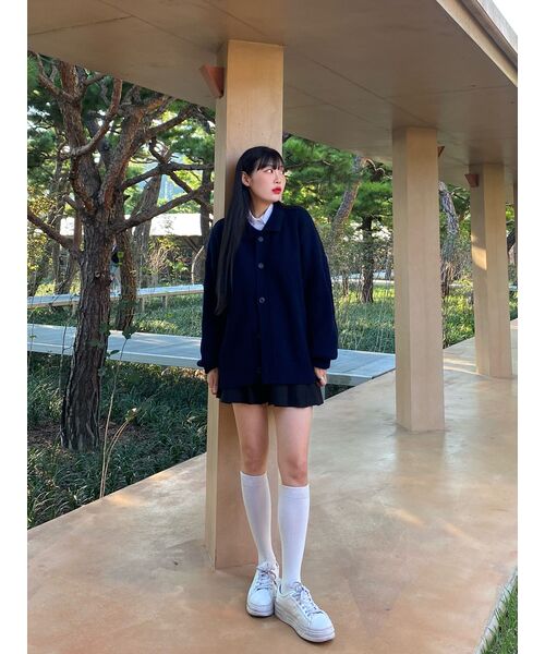 HOOVES（フーブス）の「ヘビー ニジュ ウール カラー カーディガン [ネイビー]（カーディガン/ボレロ・メンズ・その他・LARGE/MEDIUM/X-LARGE）」の10枚目の写真