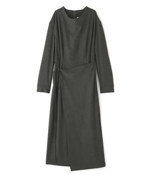 ETRE TOKYO（エトレトウキョウ）の「ウーステッドドレープネックワンピース（ワンピース・レディース・ブラック/チャコール・S/M）」の13枚目の写真