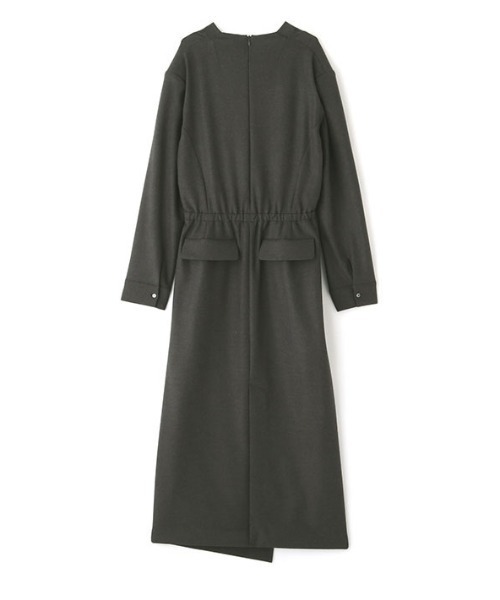 ETRE TOKYO（エトレトウキョウ）の「ウーステッドドレープネックワンピース（ワンピース・レディース・ブラック/チャコール・S/M）」の14枚目の写真